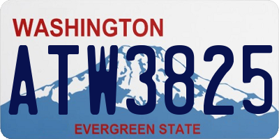 WA license plate ATW3825