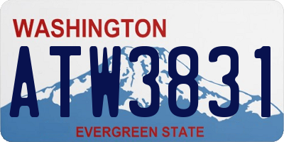 WA license plate ATW3831