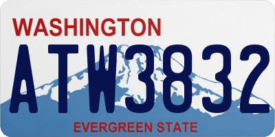WA license plate ATW3832