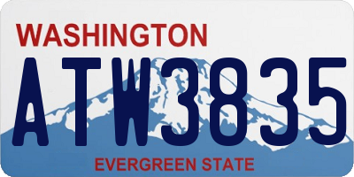 WA license plate ATW3835