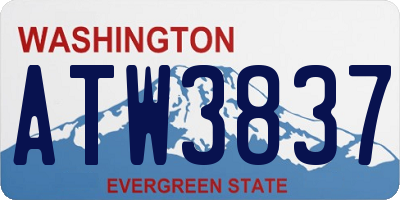WA license plate ATW3837