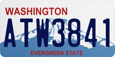 WA license plate ATW3841