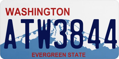 WA license plate ATW3844