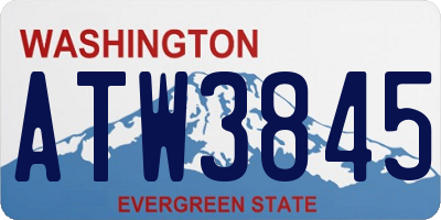WA license plate ATW3845