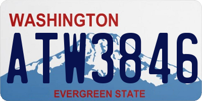 WA license plate ATW3846