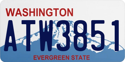 WA license plate ATW3851