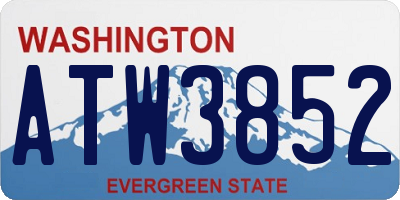WA license plate ATW3852