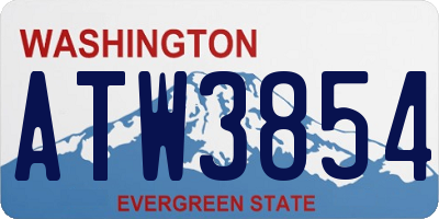 WA license plate ATW3854