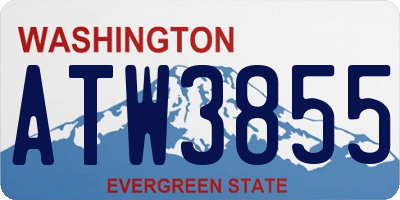 WA license plate ATW3855