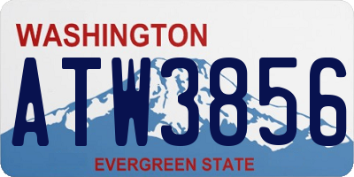 WA license plate ATW3856