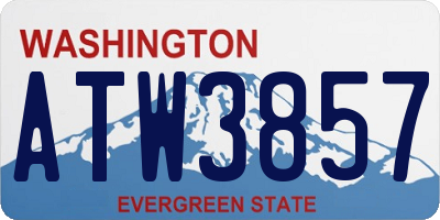WA license plate ATW3857