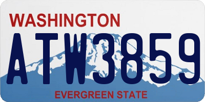 WA license plate ATW3859