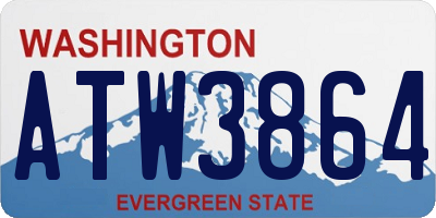 WA license plate ATW3864