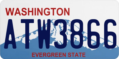 WA license plate ATW3866