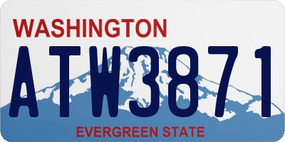 WA license plate ATW3871