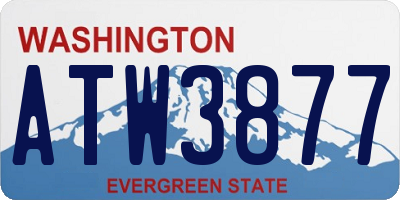 WA license plate ATW3877