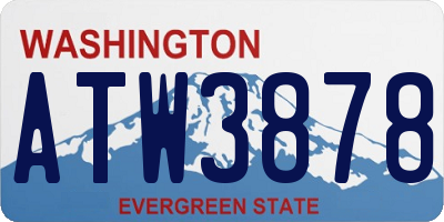 WA license plate ATW3878