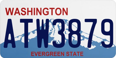 WA license plate ATW3879