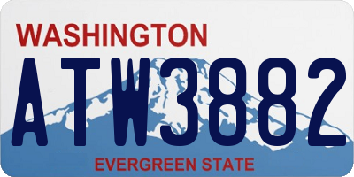 WA license plate ATW3882