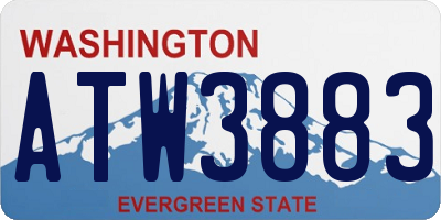 WA license plate ATW3883