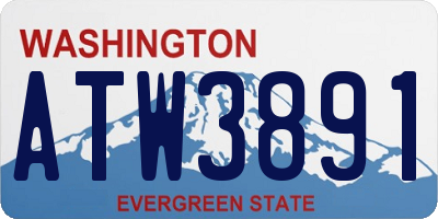 WA license plate ATW3891