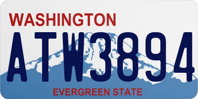 WA license plate ATW3894