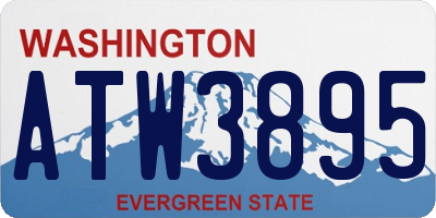 WA license plate ATW3895