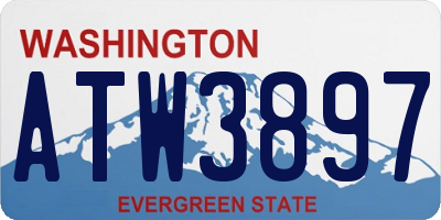 WA license plate ATW3897