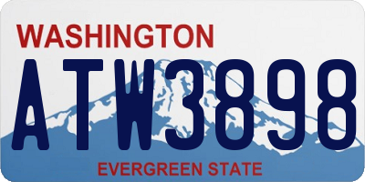 WA license plate ATW3898