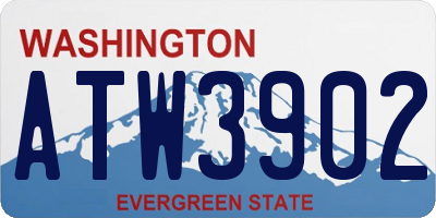 WA license plate ATW3902