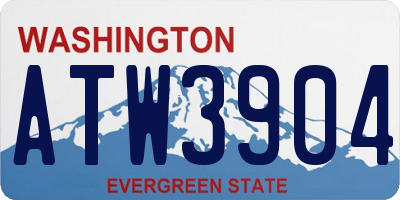 WA license plate ATW3904