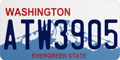 WA license plate ATW3905