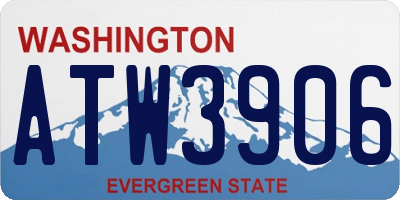 WA license plate ATW3906