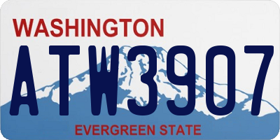 WA license plate ATW3907