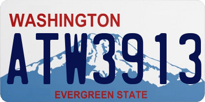 WA license plate ATW3913