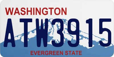 WA license plate ATW3915