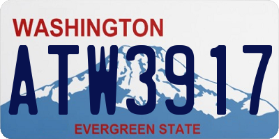 WA license plate ATW3917