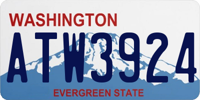 WA license plate ATW3924