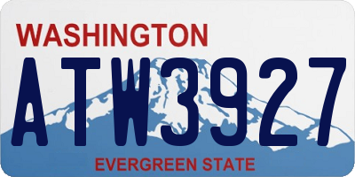 WA license plate ATW3927