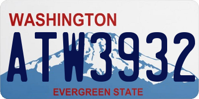 WA license plate ATW3932