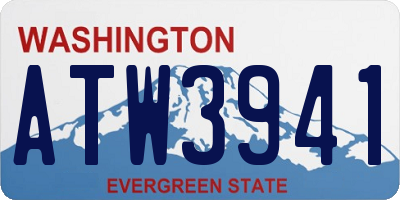 WA license plate ATW3941