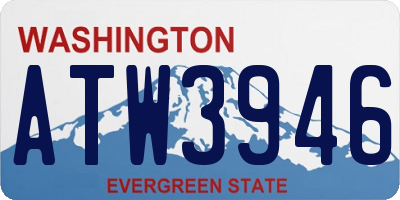 WA license plate ATW3946