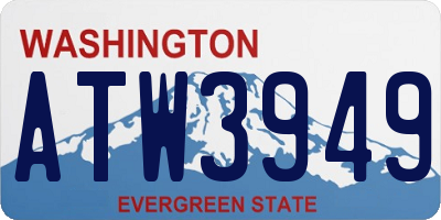 WA license plate ATW3949