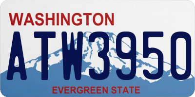 WA license plate ATW3950