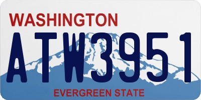 WA license plate ATW3951