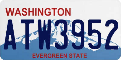 WA license plate ATW3952