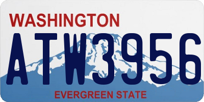 WA license plate ATW3956