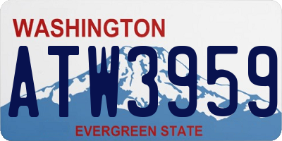 WA license plate ATW3959