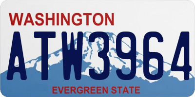 WA license plate ATW3964