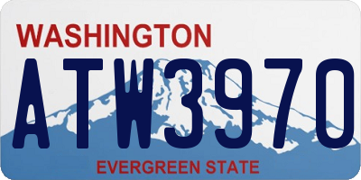 WA license plate ATW3970